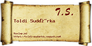 Toldi Sudárka névjegykártya